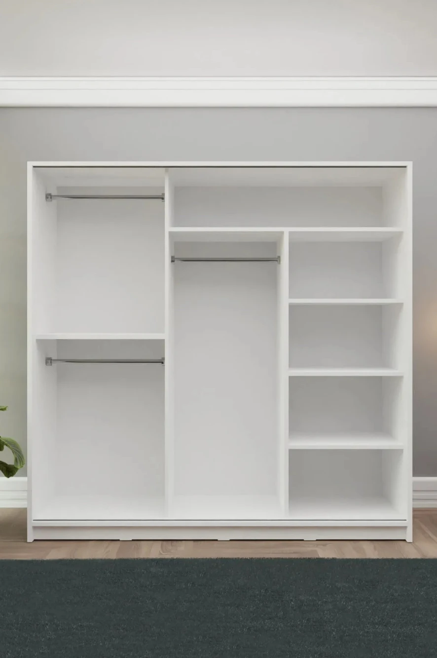 Armoire coulissante blanche
