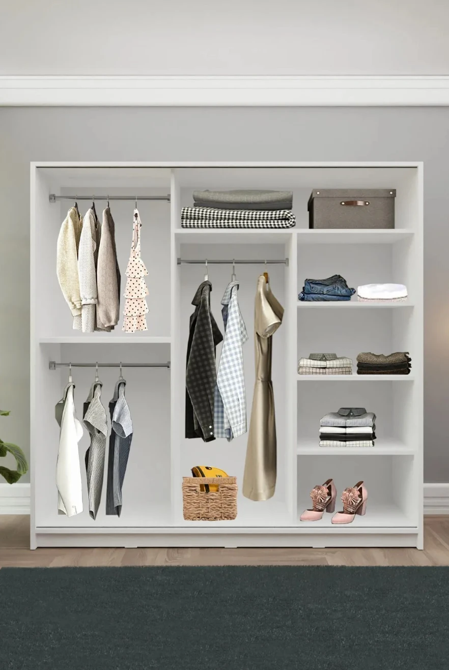 Armoire coulissante blanche
