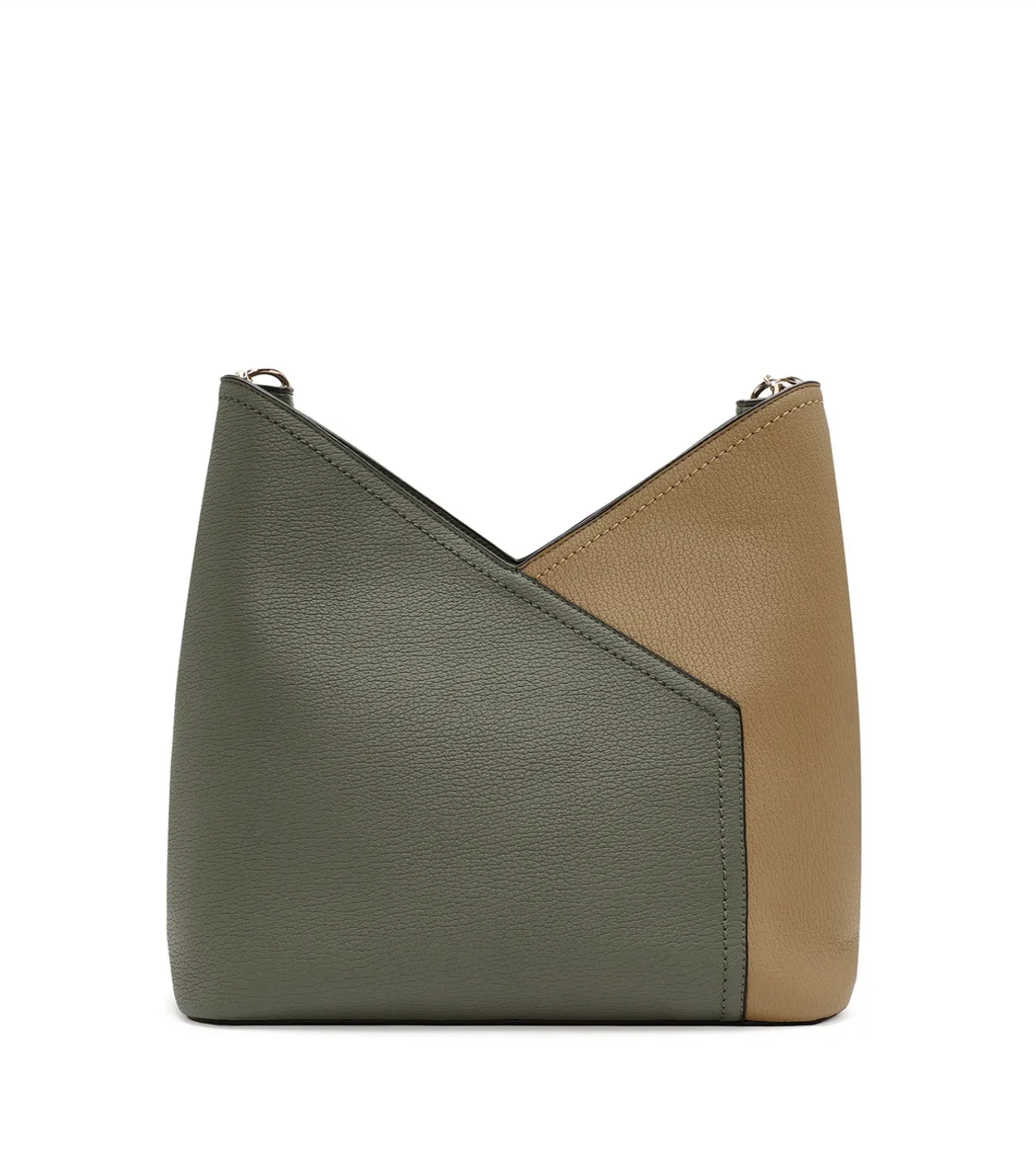 Sac hobo bicolore en cuir