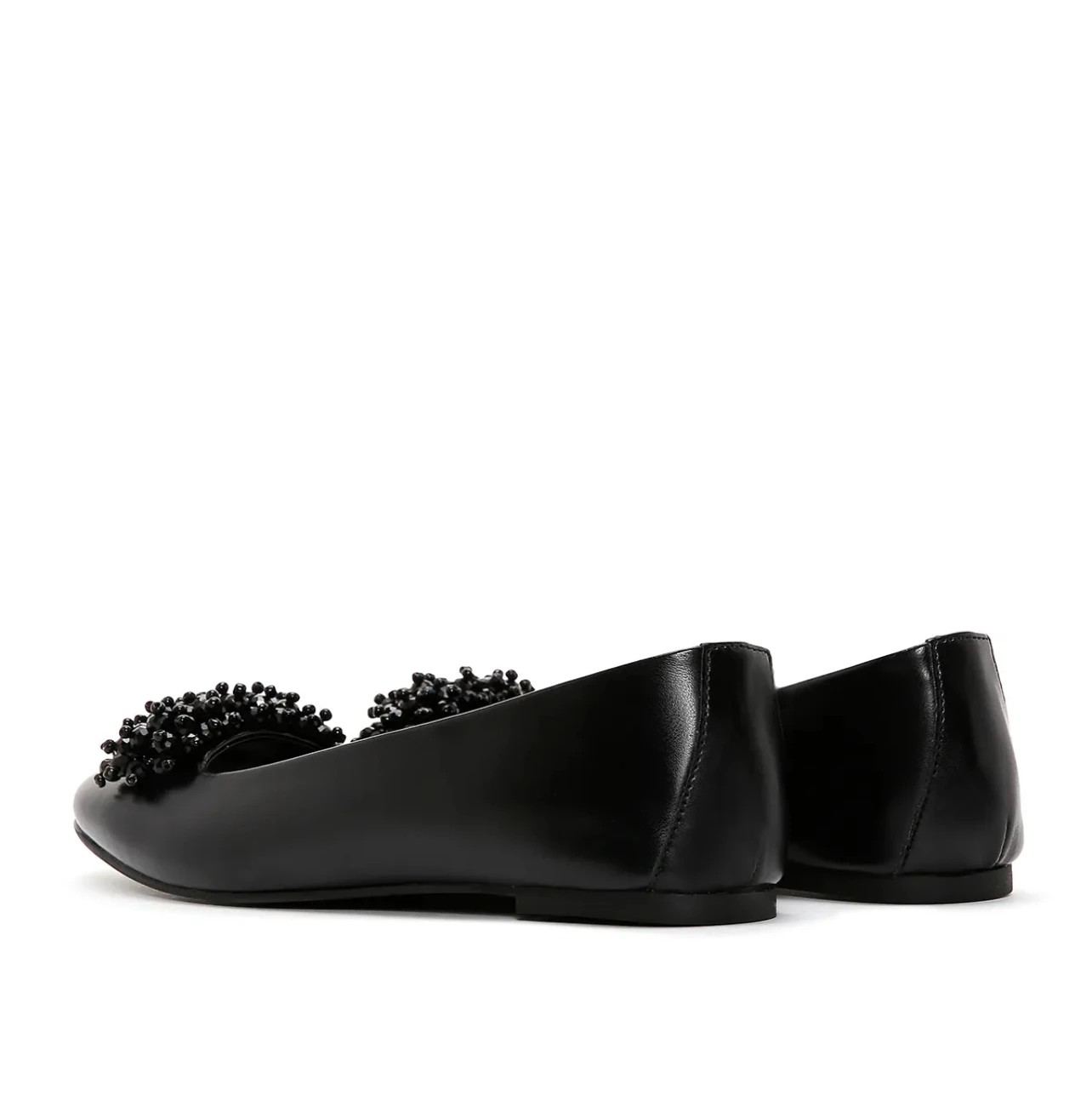 Ballerines en cuir noir