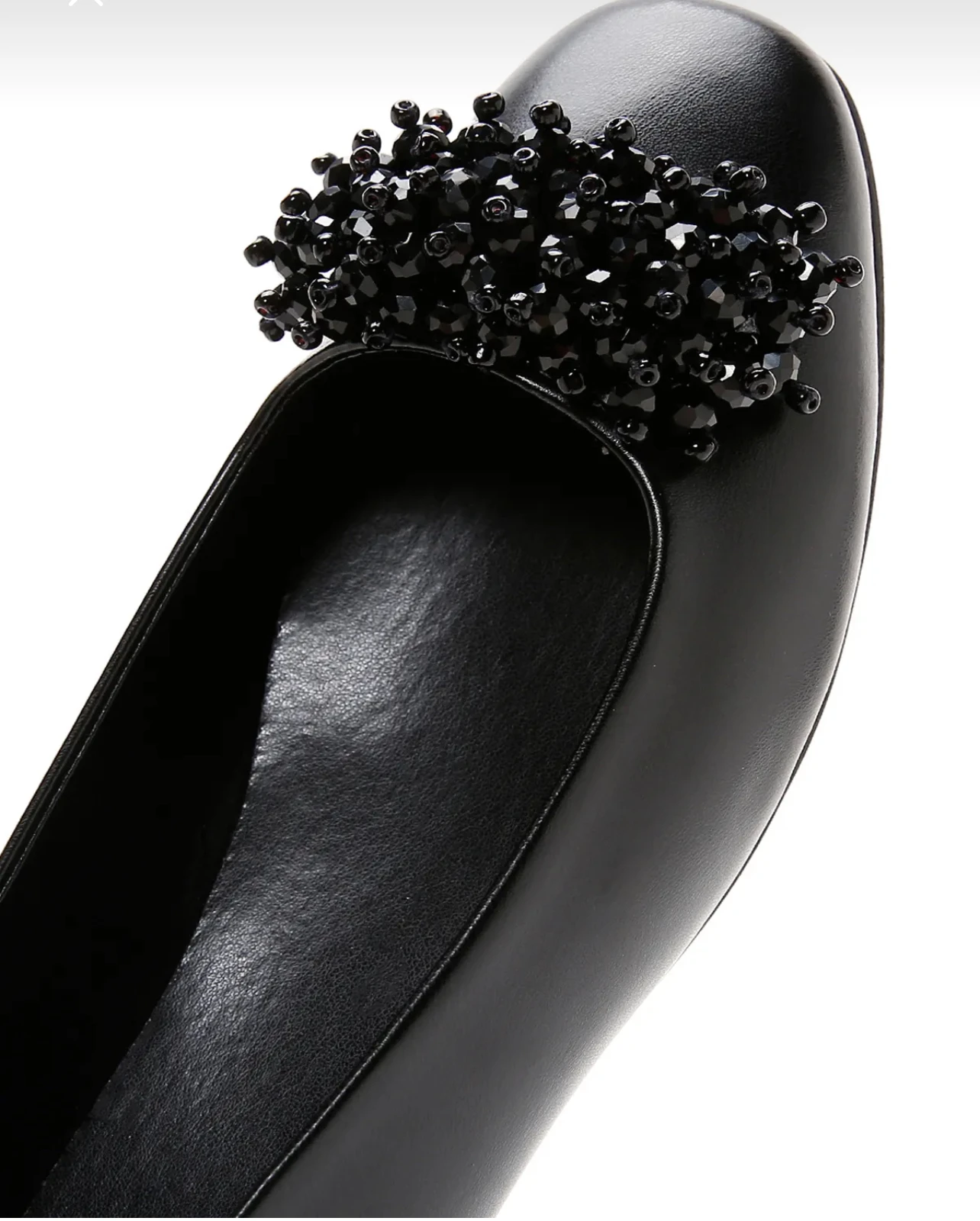 Ballerines en cuir noir