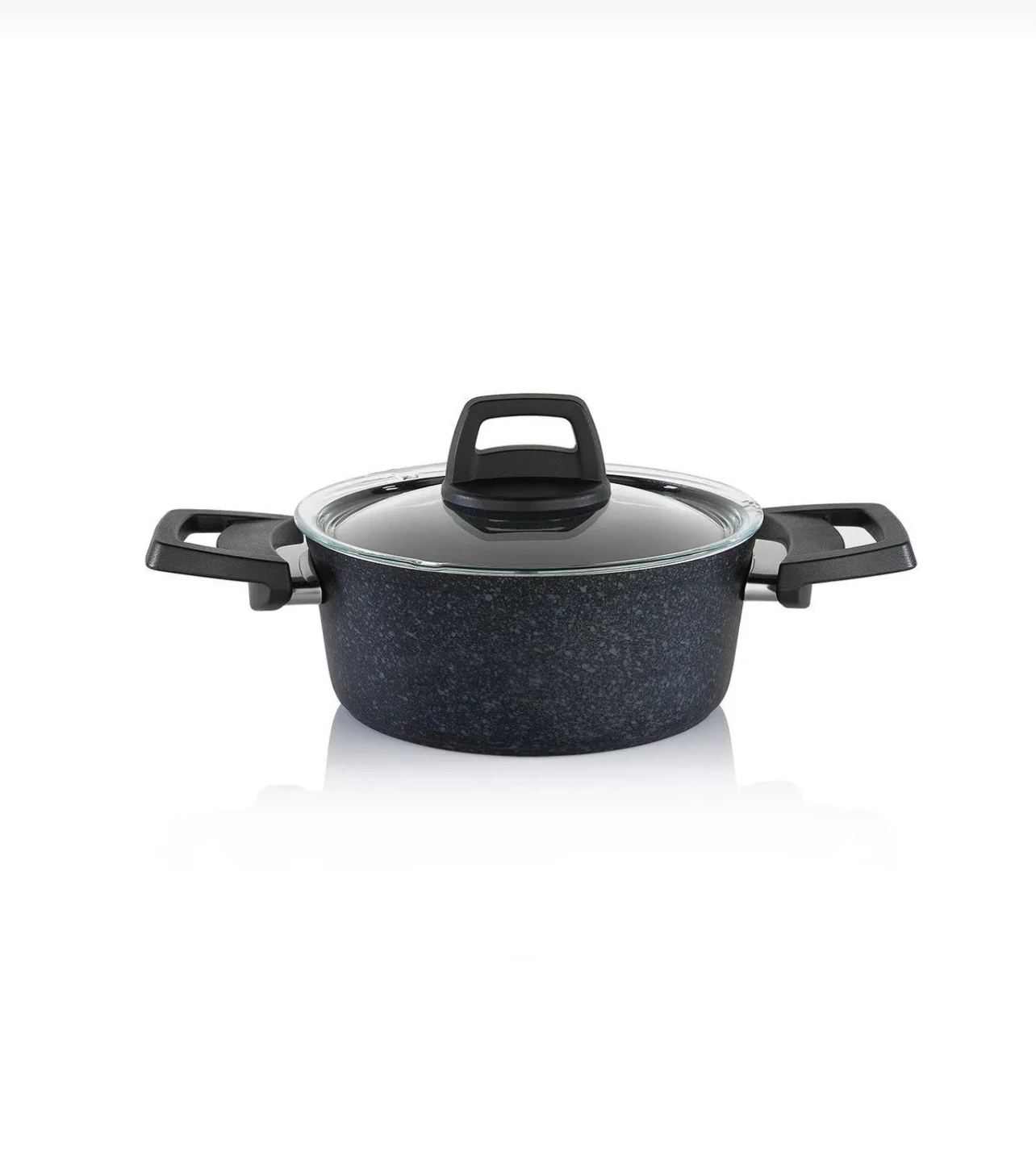 Set de 12 pièces de casseroles et poêles en granit antiadhésif.