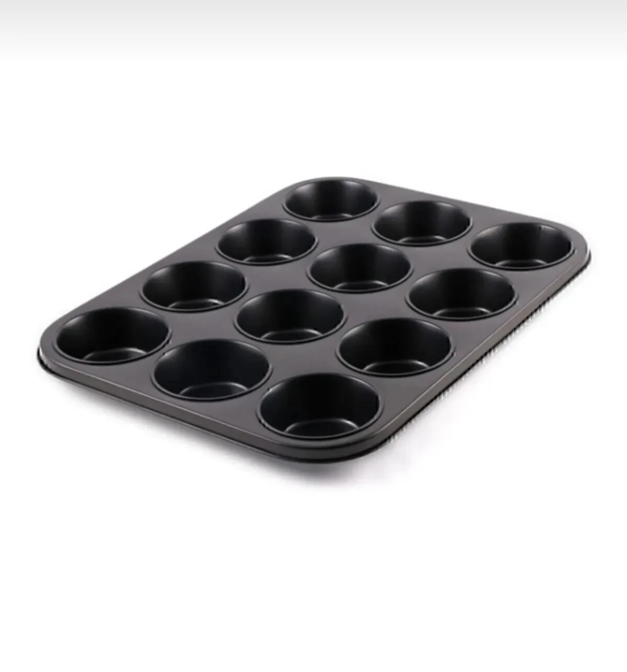 Moule à muffins antiadhésif 12 cavités.